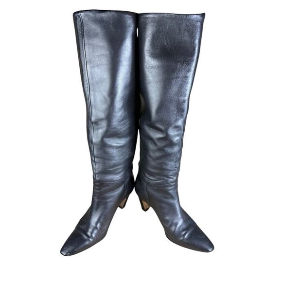 Everlane The Knee-High Banana Heel Boot in Black Leather sz 7 Women's Pull-on - Picture 16 of 16